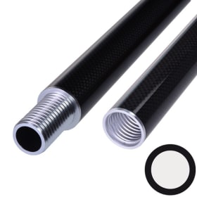 CARBON round tube wound, 3k-PW (Ø 32 x 28) with threaded inserts