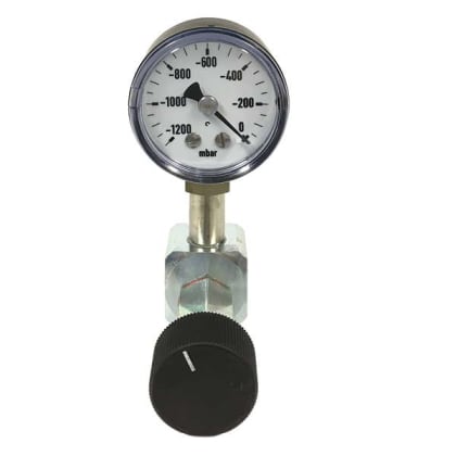 Feinregulierventil inkl. Vakuummeter für Vakuumpumpen
