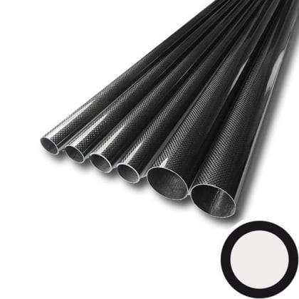 CARBON CFK-Rundrohre gewickelt ± 45°, LW (3k)