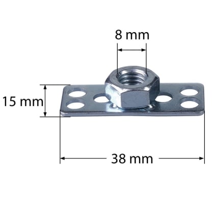 Composite Sechskantmutter MS F1 (S 38 x 15 / M8)