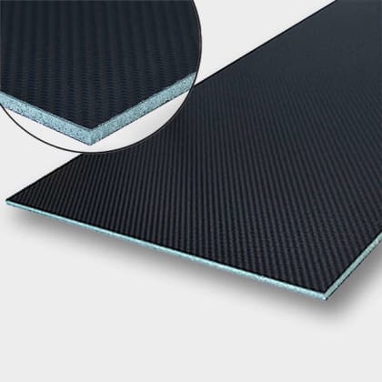 CARBON CFK-Sandwichplatten mit AIREX® T90.60-Kern 