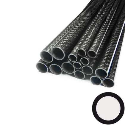 CARBON fibre tubes wound 0°/90°, twill weave (3k)