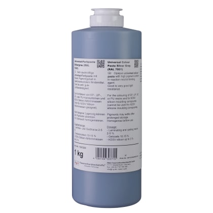 Universal Epoxy Colour Paste Silver grey, squeeze bottle/ 1 kg 