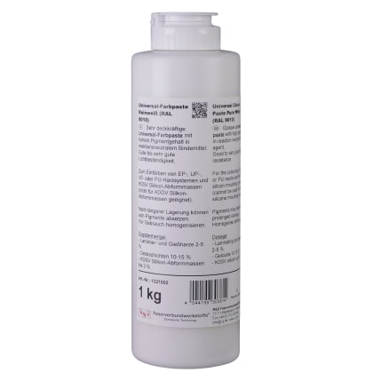 Universal-Epoxid-Farbpaste reinweiß, Quetschflasche/ 1 kg