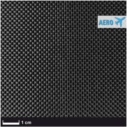 Carbon fabric 93 g/m² (Aero, plain weave) 100 cm, roll/ 1 m 