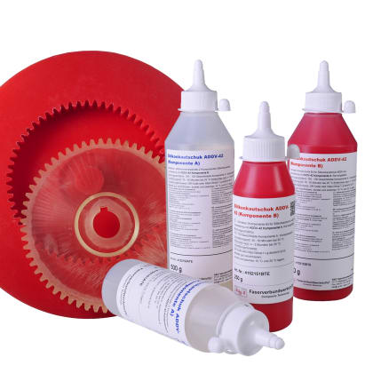Silikonkautschuk ADDV-42 ROT (Packungen A + B)