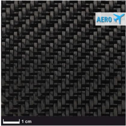 Kohlegewebe 160 g/m² (Aero, Köper) 100 cm, Rolle/ 0,5 m