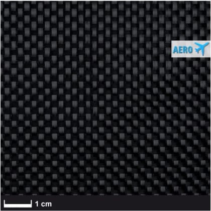 Carbon fabric 160 g/m² (Aero, plain weave) 100 cm, roll/ 20 m 