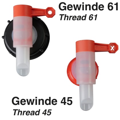 PE-Auslaufhähne