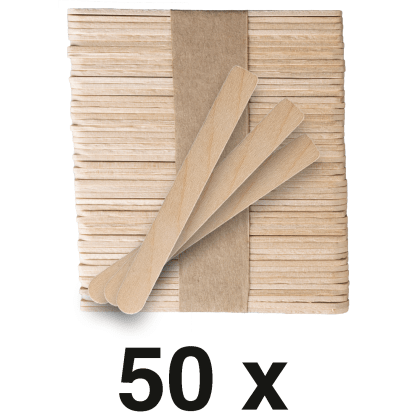 Wooden mixing spatula (93 x 10 x 2 mm), pack/ 50 pcs