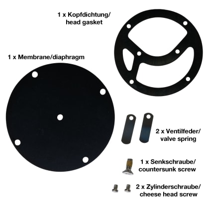 Spare parts kit for Vacuum Pump P2 + P3