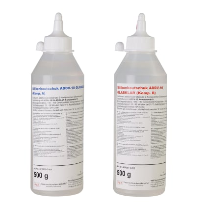Silikonkautschuk ADDV-10-EG GLASKLAR (Packungen A + B)