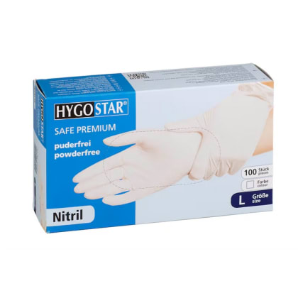 Nitrilhandschuhe SAFE PREMIUM (Größe L) Karton/ 100 St.