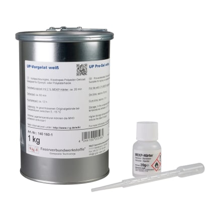 UP-Vorgelat (WEISS) + MEKP-Härter, Pkg./ 1,02 kg