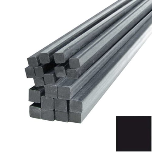 DPP™ CARBON square rods pultruded