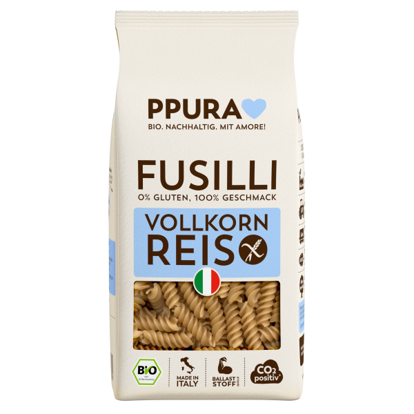 Produktfoto: Fusilli aus Vollkornreis (glutenfrei)