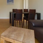 Wohn- und Essbereich in der Wohnung 17 der Residenz Leuchtturm