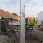 Blick auf den Balkon der Wohnung 17 in der Residenz Leuchtturm