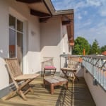 Balkon vor dem Schlafzimmer der Whg. 17 in der Residenz Leuchtturm