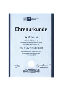FUCHS EDV ist 25 Jahre Mitglied der IHK Hamburg 1