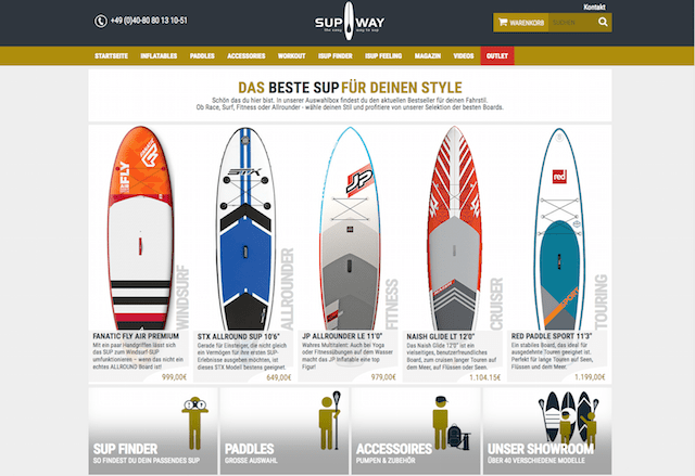 SUP-WAY Online-Shop
